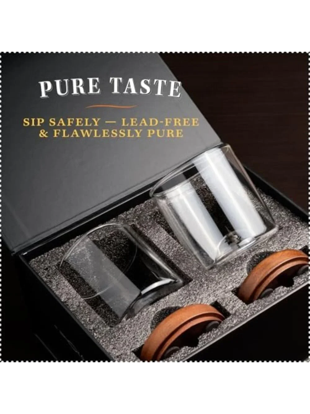 Golf Whiskey Glass Set | 12 oz Golf Ball Shot Glasses | Unique Gifts for Golfers